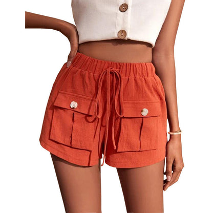 Janet – Comfortabele Cargo-Shorts met Zakken en Losse Drawstring voor de Zomer