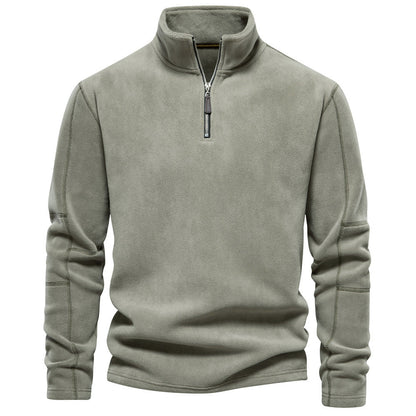 Arthur – Stehkragen Zip Sweatshirt met Fleece, casual trui voor heren