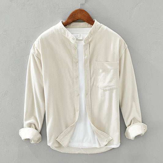 Adrian – Casual Corduroy Overhemd met Lange Mouwen