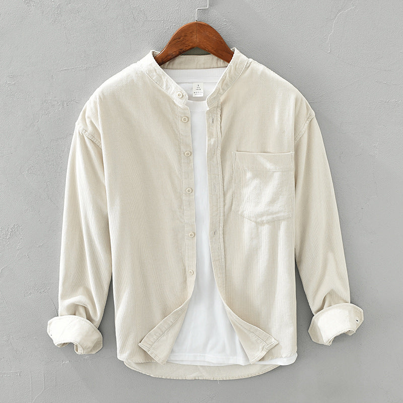 Adrian – Casual Corduroy Overhemd met Lange Mouwen