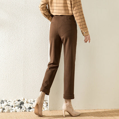 Marie – Hoge Taille Rechte Casual Broek voor Herfst en Winter