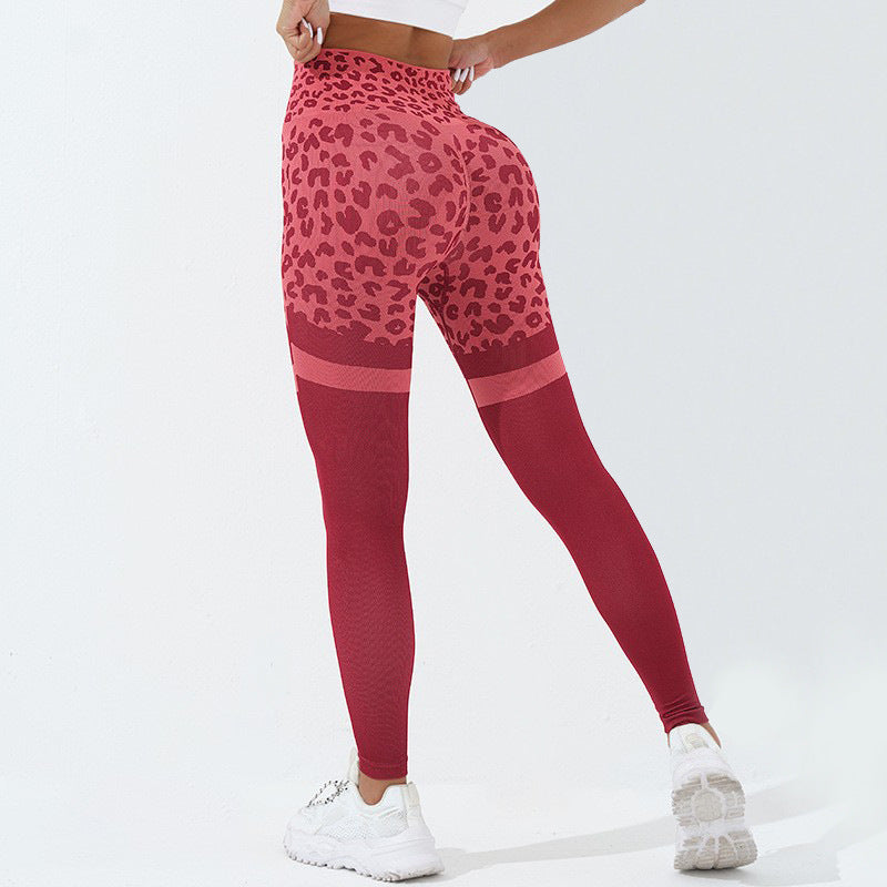 Julie – Hoog getailleerde naadloze fitnessleggings met luipaardprint