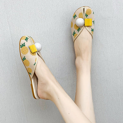 Gillian – Platte Dames-Strandslippers met Kersenteenkap