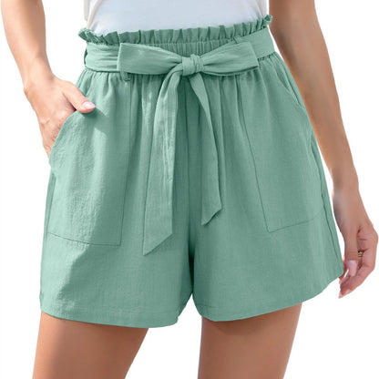 Abigail – Stijlvolle Rucheshort met Zakken