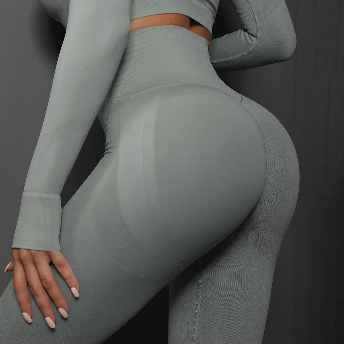 Rachael – Hohe Taille Naadloze Yogabroek in Effen Kleur
