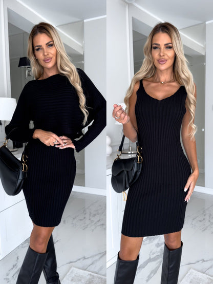 Lydia – Modieus Twee-delig Damesoutfit met Lange Mouwen Top en Strakke Rok