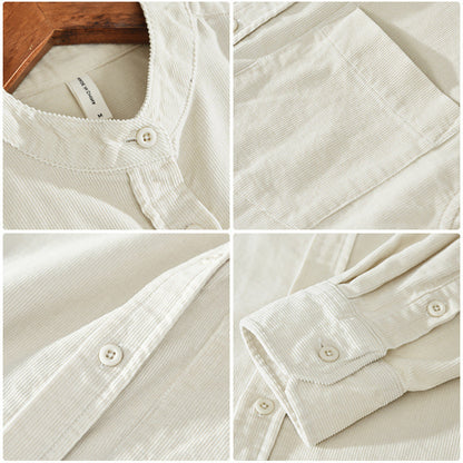 Adrian – Casual Corduroy Overhemd met Lange Mouwen