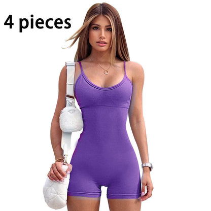 Melanie – Sportieve Jumpsuit met Spaghetti-Bandjes voor Dames