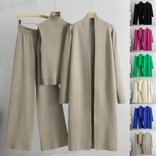 Elizabeth – Gebreid Set met Vest, Cardigan en Broek