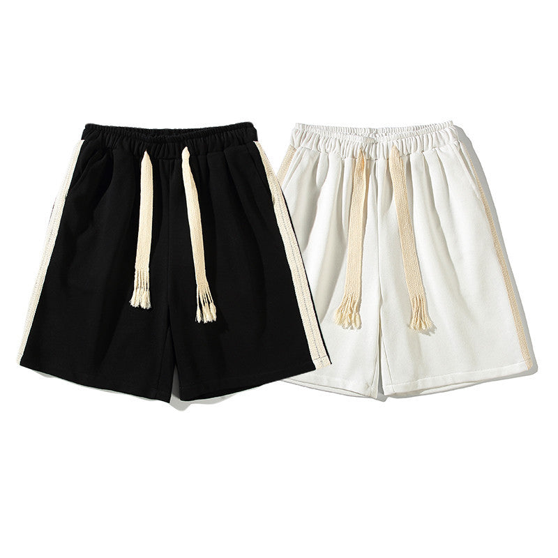 Luke – Brede heren-shorts met gevlochten touw