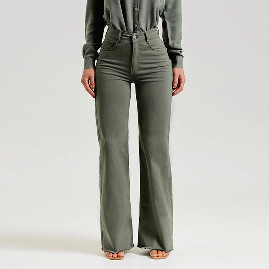 Joy – Modieuze Flared Broek met Franjes