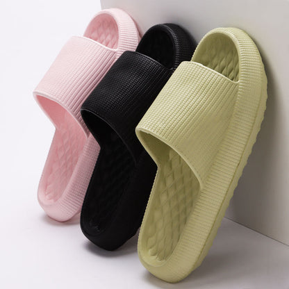 Brenda – Vegan leren slippers met ruitpatroon en antislipzool