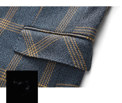 Joel – Elegante Herenjas met Klassiek Geruit Patroon