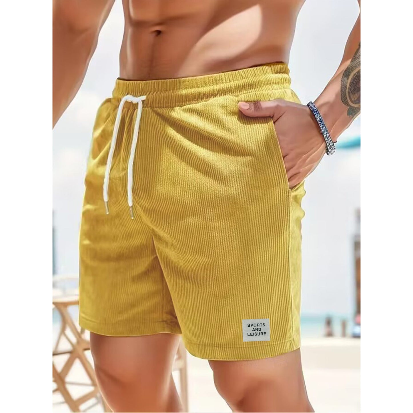 Tom – Sportieve Zomerbroeken van Corduroy met Trekkoord