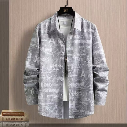 Mark – Lang mouw herenoverhemd met basic design en trendy print