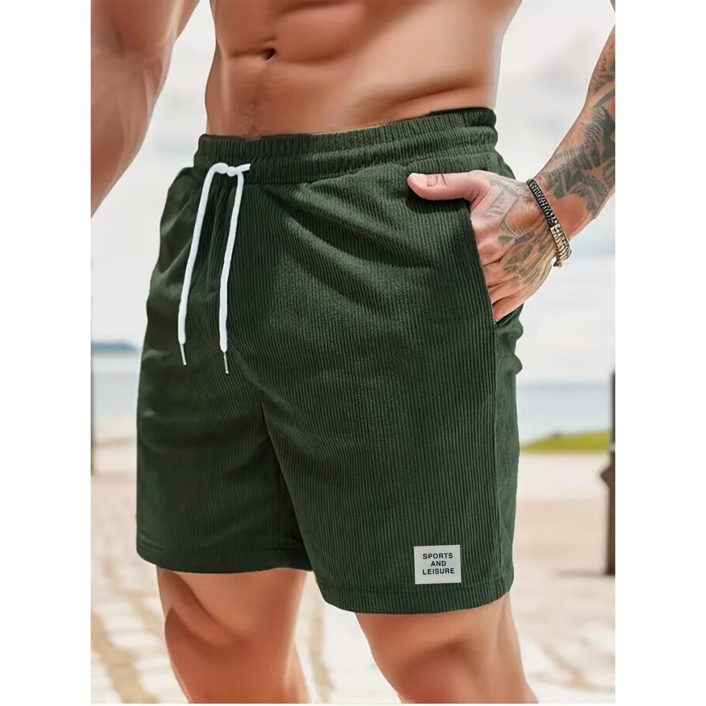 Tom – Sportieve Zomerbroeken van Corduroy met Trekkoord