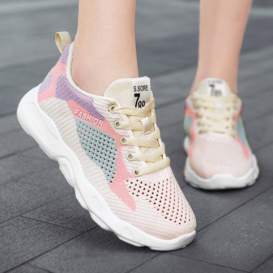 Heidi – Veelzijdige Dames-Sneakers met Kleurvlakken