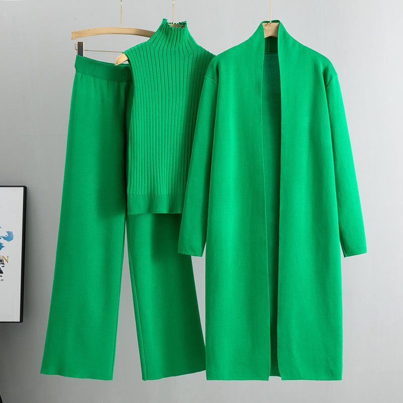Elizabeth – Gebreid Set met Vest, Cardigan en Broek