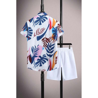 Anthony – Luchtig Korte Mouwen Shirt van IJs Zijde met Micro-ondersteuning en Shorts Set