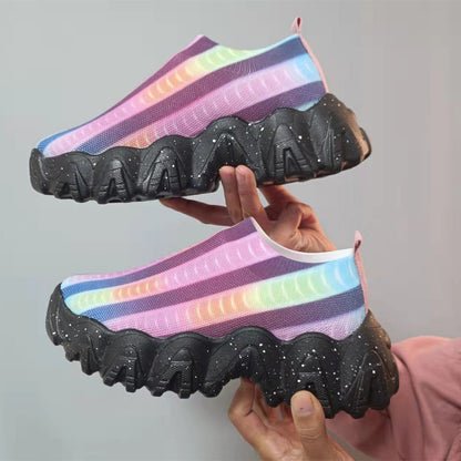 Amy – Kleurrijke Dames-Sneakers met Dikke Zool
