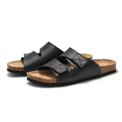 Duncan – Kork-Huisschoenen met Klittenbandsluiting