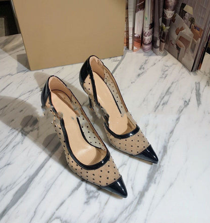 Francesca – Sexy Mesh Stilettos met Puntige Neus