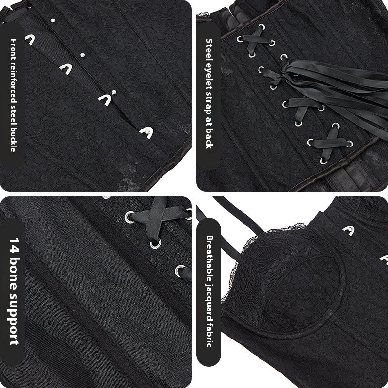 Chelsea – Sexy Kanten Corset van Ademend Materiaal