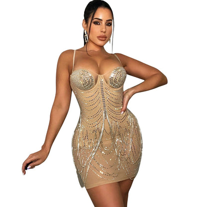 Angela – Modisch Damenkleid met Quasten voor Feestjes