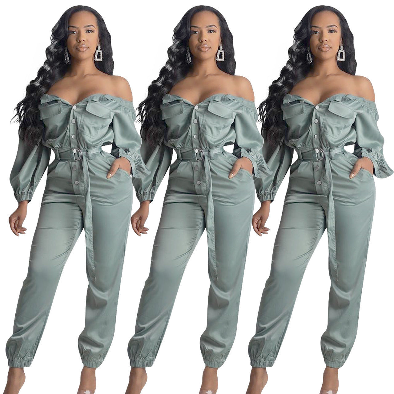 Helen – Streetwear Jumpsuit met Sexy Off-Shoulder-Design