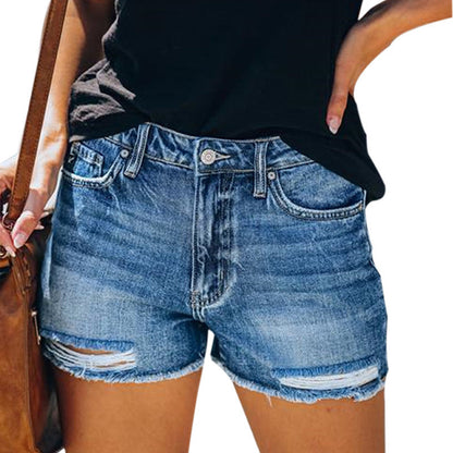 Lisa – Zomerse Denim-Shorts met Stijlvolle Franjes