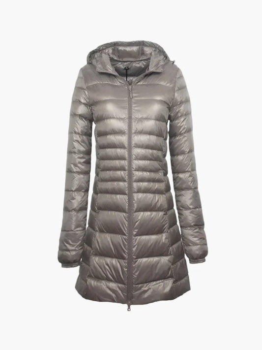 Brenda – Lange gewatteerde winterjas voor dames