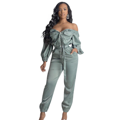 Helen – Streetwear Jumpsuit met Sexy Off-Shoulder-Design