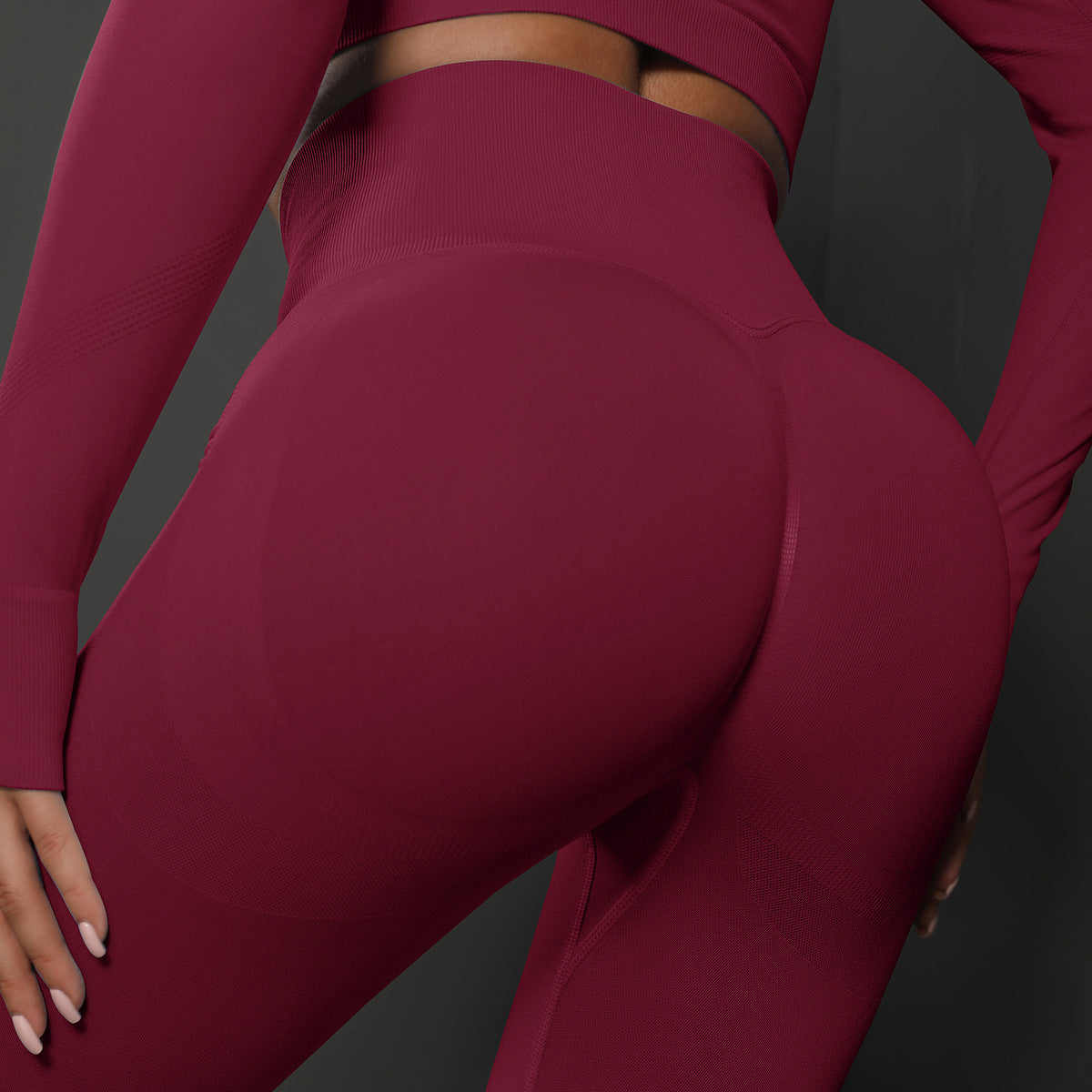 Rachael – Hohe Taille Naadloze Yogabroek in Effen Kleur