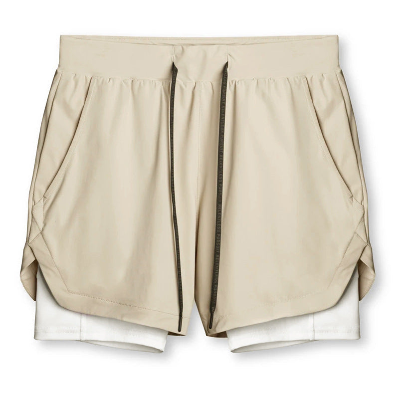 Aidan – Sportieve, sneldrogende, dubbele laag twee-in-één hardloopshorts