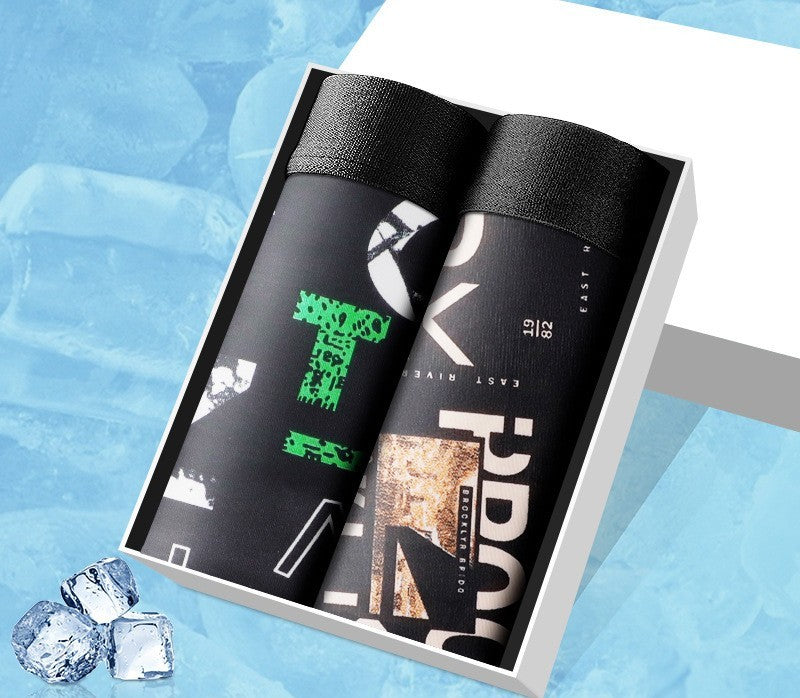 Liam – Ademend IJs-Zijde Boxershorts voor Heren