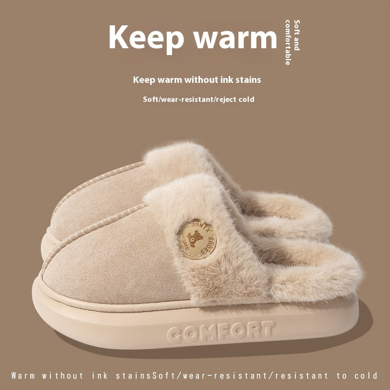 Audrey – Fluffy Winterpantoffels met Dikke Zool