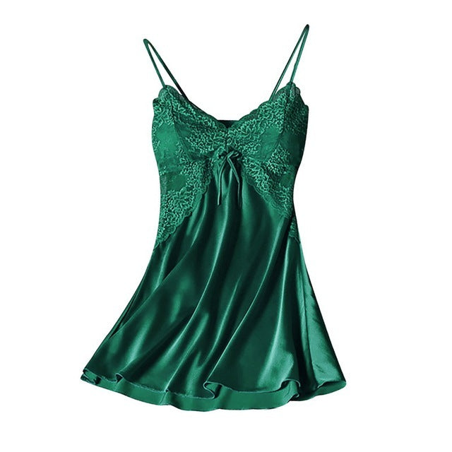 Susan – Satijnen Pyjama met Kant voor Dames